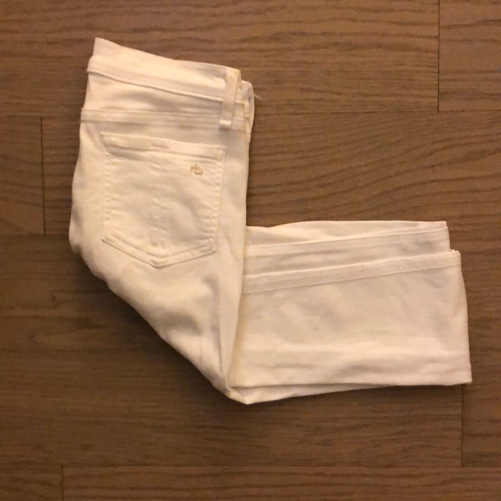 Rag & Bone/Jean White Skinny Cropped Jeans